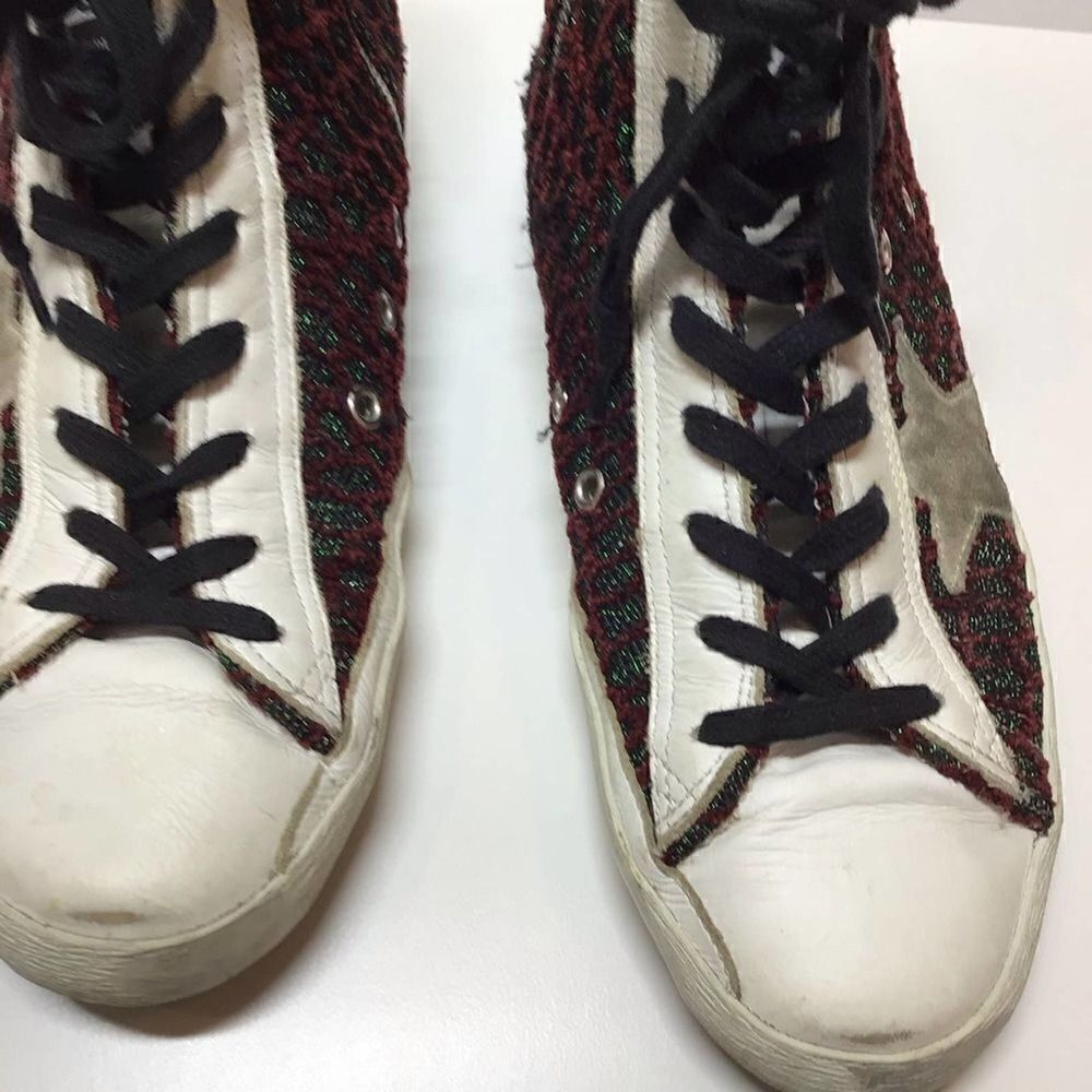 Golden Goose Francy Limited Edition High Top Sneakers Red Green EU 40 US 9‎ - Picture 8 of 17